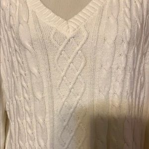Karen Scott Sweaters - White cable-knit sweater Karen Scott Sweaters - White cable-knit sweater